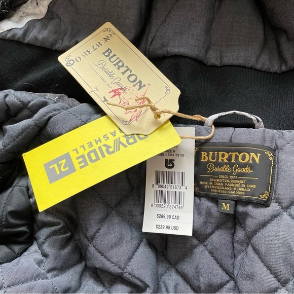 Burton Ceramic White Black Splatter Paint Snowboard Ski Winter Barge Jacket NWT - Picture 10 of 12